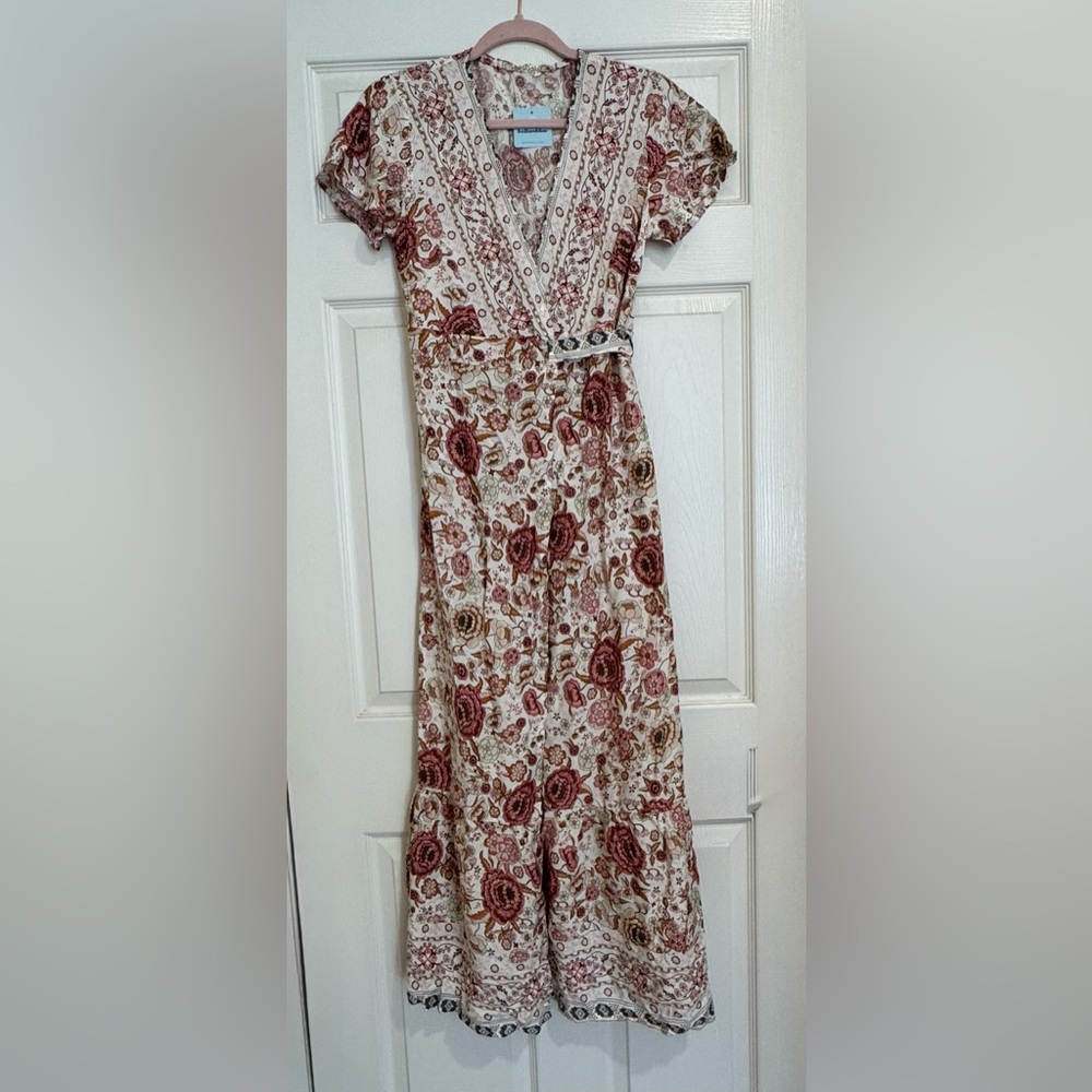 Floral Wrap Maxi Dress size M